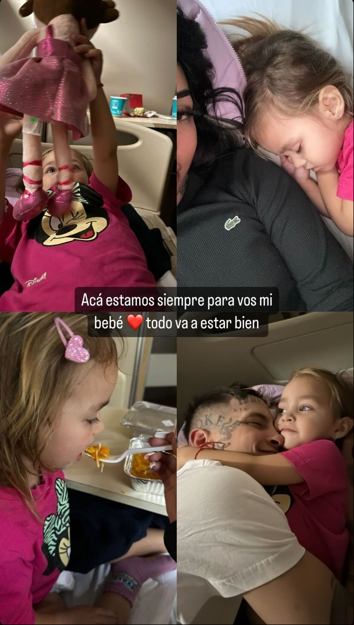Tamara y L-Gante están presentes acompañándola. Instagram