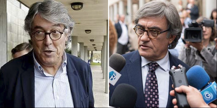 El abogado José Luis Gutiérrez Aranguren y el JJ de Orella. 