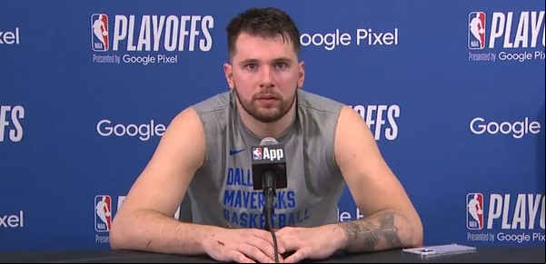 Luka Doncic y su incrédula reacción al escuchar gemidos sexuales en plena conferencia de prensa