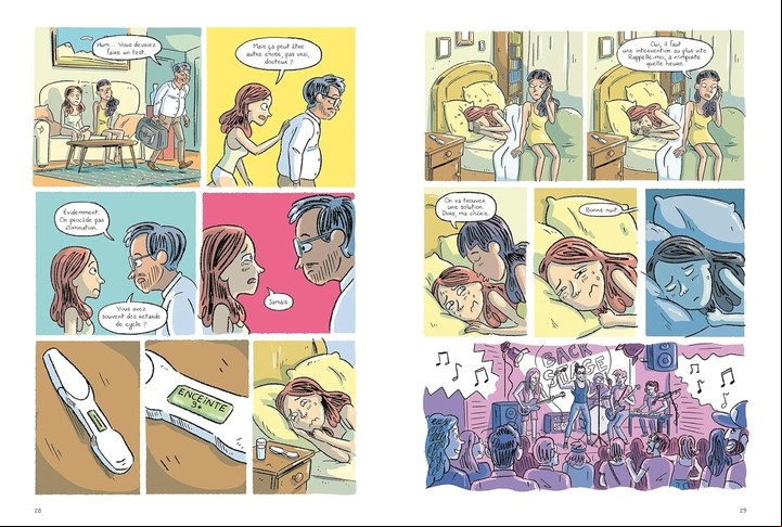 Des femmes guettant l'annonce (Mujeres esperando el anuncio), un cómic de Fedwa Misk y Aude Massot, editado por Sarbacane.