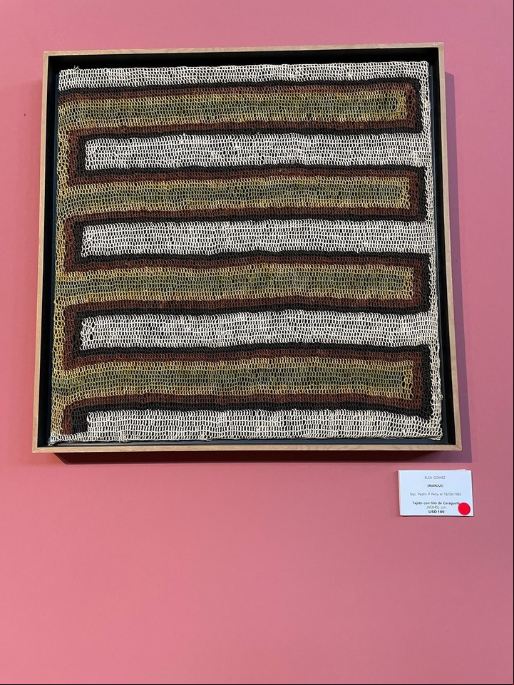 "Manjui", Elsa Gómez, tejido con hilo de Caraguatà. Foto: Gentileza Galería Gachi Prieto.