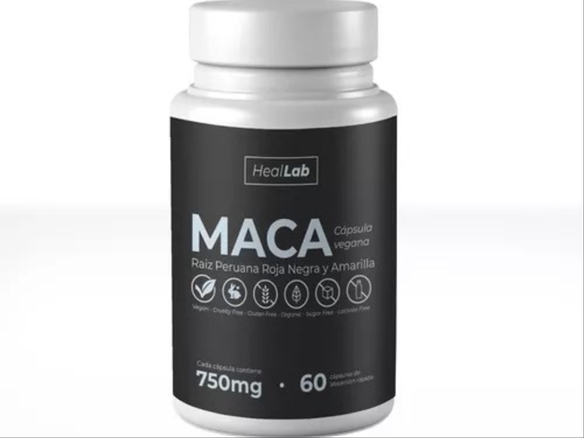 Pastillas que dan mucha vitalidad sexual además de nutrientes. Maca roja, negra y amarilla./ Foto: Laboratorio Heal Lab.