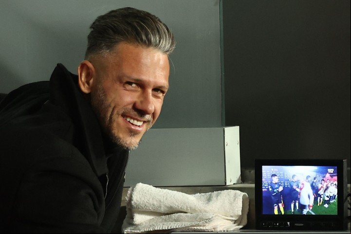 Martin Demichelis ya dejó atrás el capítulo de Enzo Pérez en River. Foto: ALEJANDRO PAGNI / AFP.