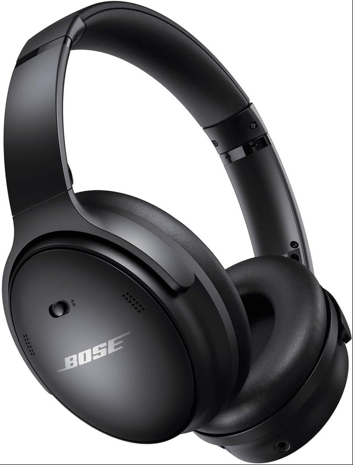 Bose QuietComfort 45: Almohadillas de cuero sintético afelpado y cancelación activa de ruido. $