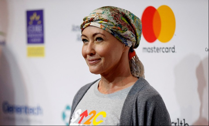 Shannen Doherty en pleno tratamiento de quimioterapia en 2016, un año después de haber sido diagnosticada.