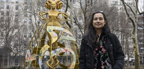 Una obra de arte en homenaje a las mujeres fue vandalizada en Houston