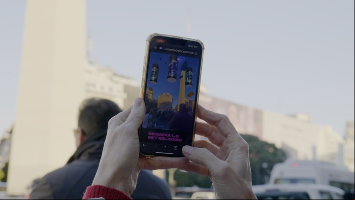 El efecto logrado por la campaña en los celulares.