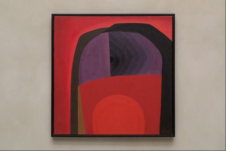 Ester Pilone. Sin título, 1977. _Óleo sobre tela, 60 x 60 cm. (Calvaresi)