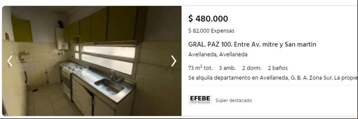 Las expensas también son otro costo que se elevó.