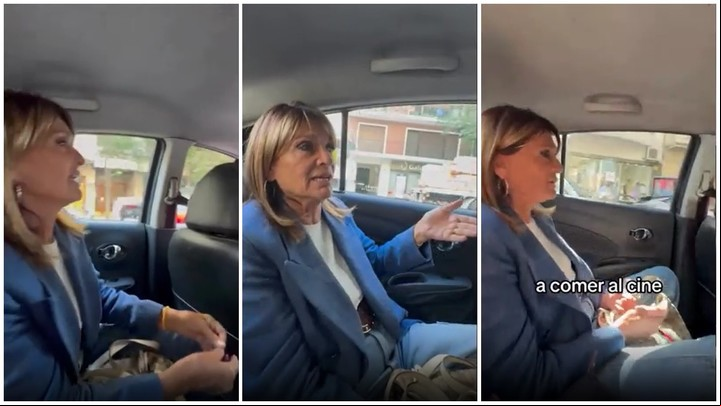 En diálogo con un taxista, Teresa Calandra analizó las relaciones actuales. Foto: Video Instagram.