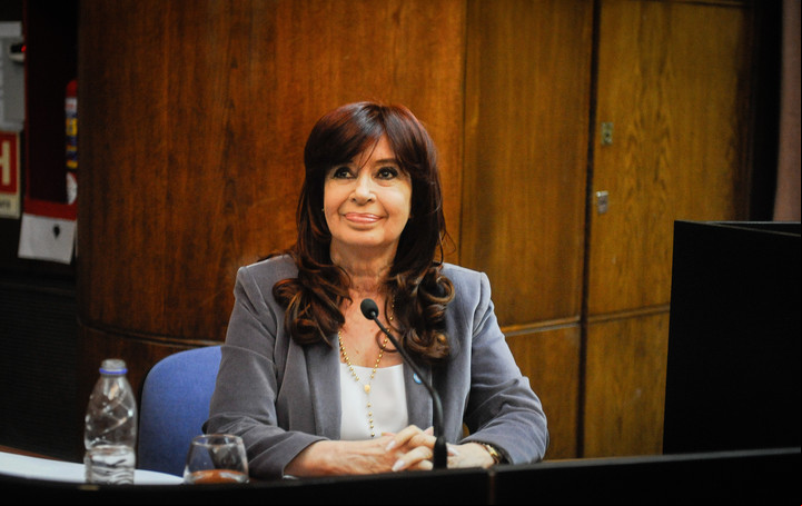 Cristina Kirchner declara en Comodoro Py. Foto Federico Lopez Claro