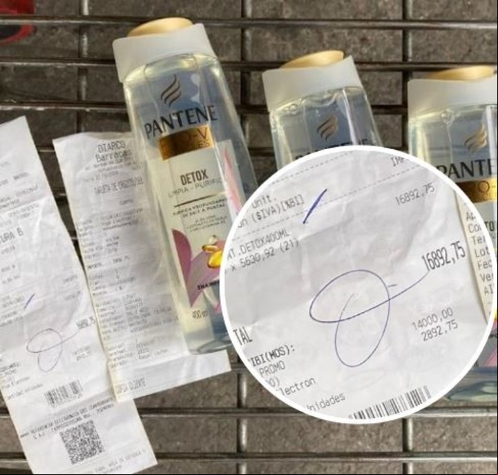 Ticket de compra en el mayorista Diarco de Montes de Oca. Foto: Clarín