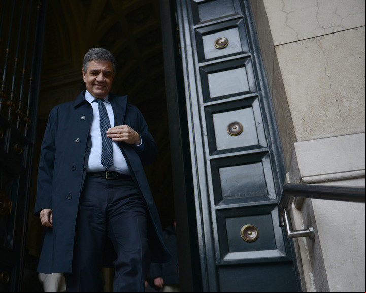 Jorge Macri, saliendo de la audiencia en la Corte Suprema, la semana pasada. Foto: Luciano Thieberger.