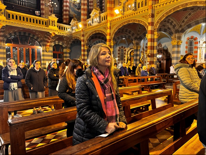 Nora Briozzo, presente en la misa. Foto: RS Fotos