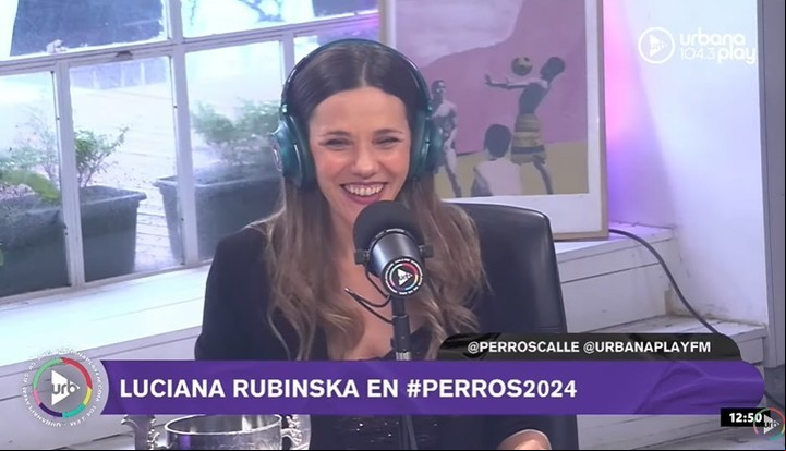 Luciana Rubinska habló de su actual noviazgo. En Urbana Play. Captura video.