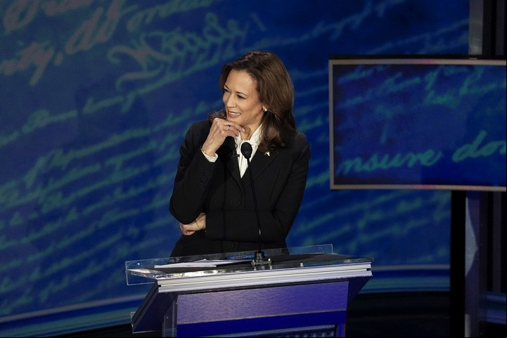 Kamala Harris durante el debate presidencial. Foto: EFE.