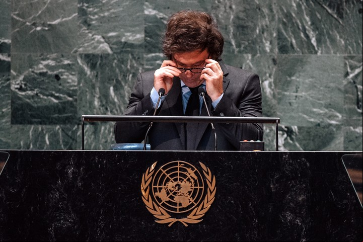 Javier Milei dio un discurso en la 79a Asamblea General de Naciones Unidas. Foto EFE