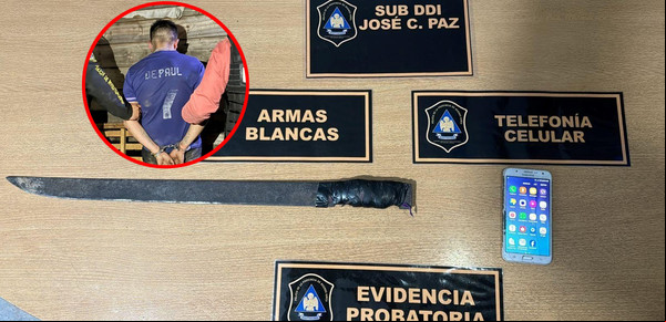 Un detenido por el ataque al colectivero en José C. Paz: tenía un machete y un celular similar al de la víctima