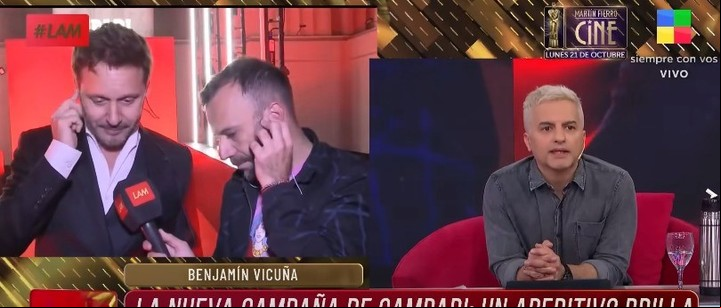 Benjamín Vicuña habló sobre la separación de Pampita. Captura TV.