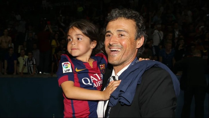 Luis Enrique y su hija Xana.