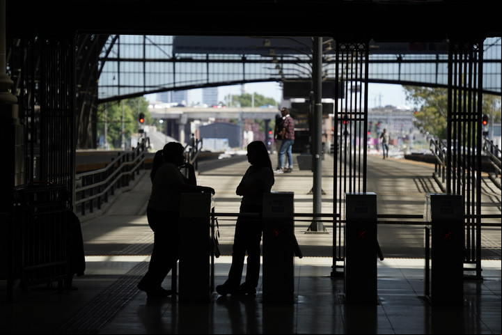 La estación Retiro durante la jornada de paro de transporte. Foto Maxi Failla