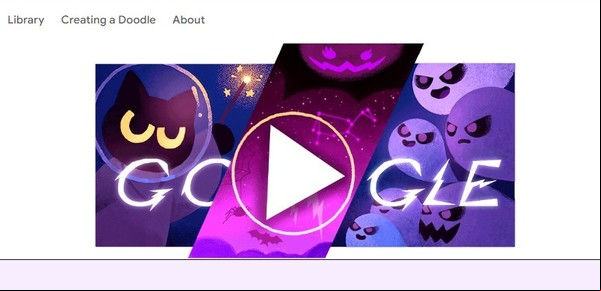 Halloween: el doodle de Google por la Noche de Brujas