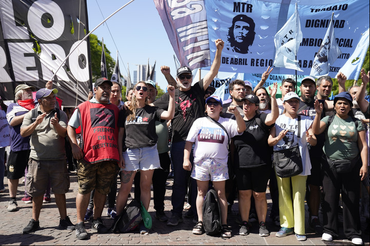 Jornada de protesta en la Ciudad de Buenos Aires. Foto: Maxi Failla
