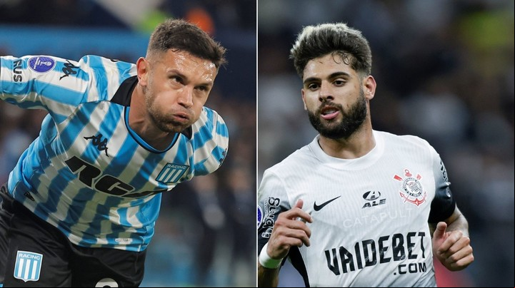 Adrián Maravilla Martínez (Racing) y Yuri Alberto (Corinthians)