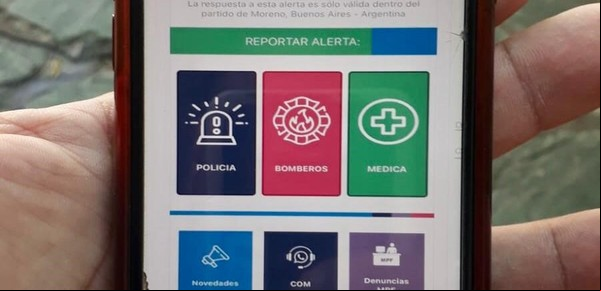 Moreno relanzó su app de seguridad para pedir ayuda ante delitos y emergencias