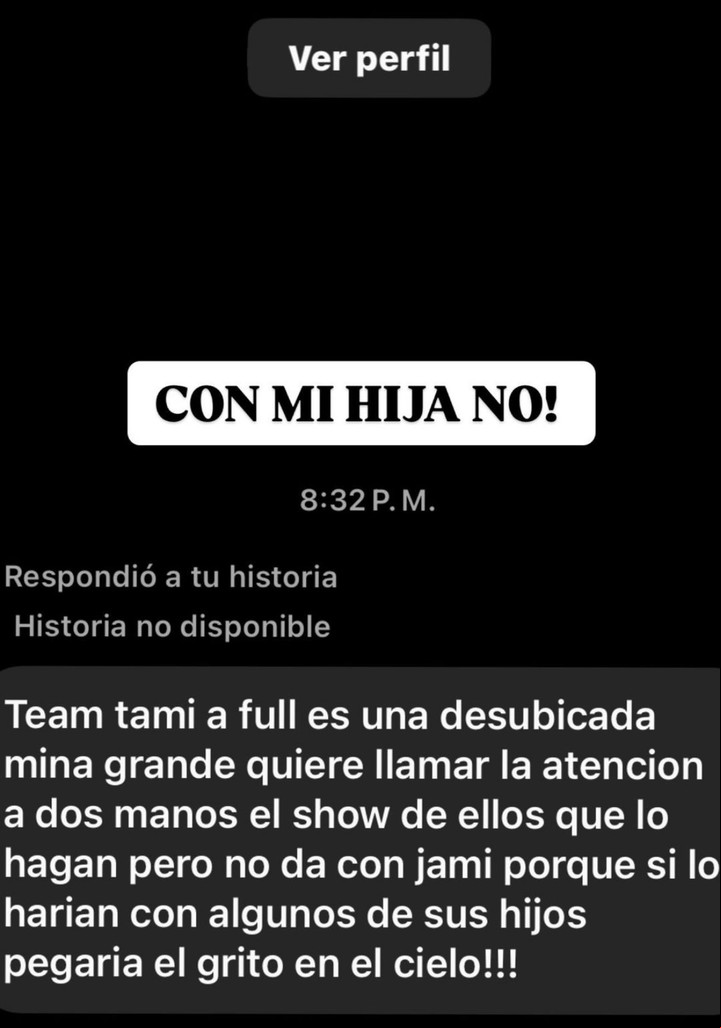 Las críticas a Wanda Nara y L-Gante de Tamara Báez.