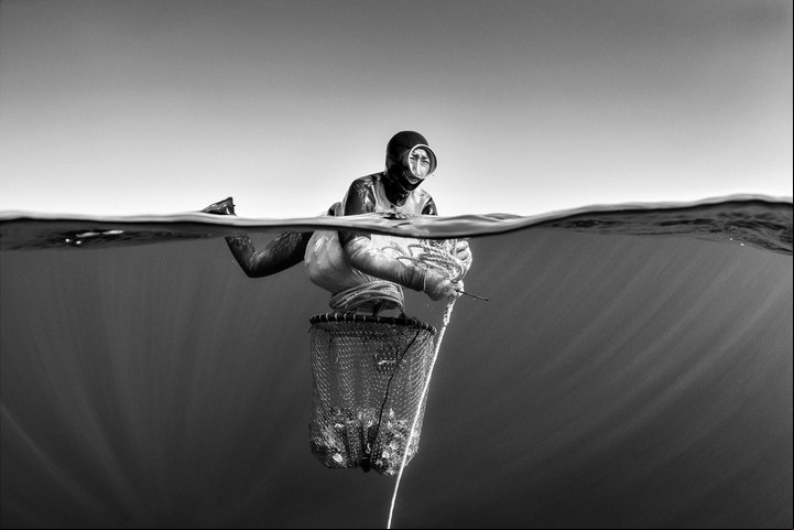 Una de las buceadoras de Corea del Sur. Foto: Luciano Candiasi