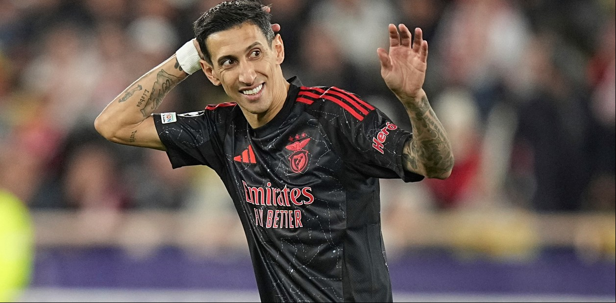 Ángel Di María volvió a brillar para el Benfica: empató a Messi y quedó a dos pases-gol de ser el máximo asistidor de la historia de la Champions League