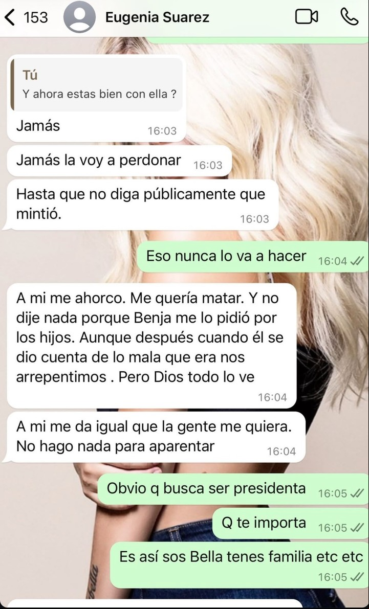 Wanda Nara chats con la China Suárez.