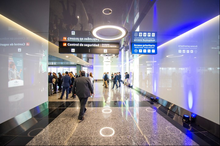 El nuevo sector de preembarque en Aeroparque para vuelos de cabotaje. Foto: Aeropuertos Argentina.