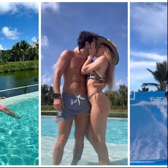 Nicolás Cabré tuvo unas vacaciones soñadas junto a su hija Rufina y su novia Rocío Pardo: las imágenes de sus días en el Caribe