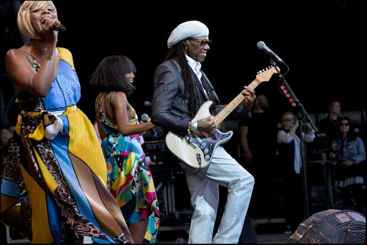 Nile Rodgers en vivo con Chic, a los 72 años de edad. Foto de prensa