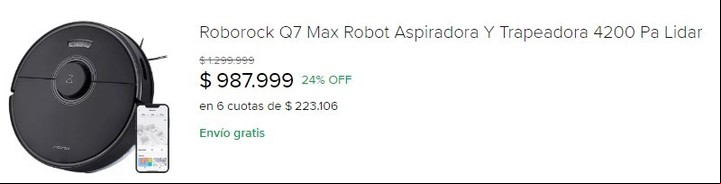 Combinación de robot aspirador y trapeador - Mercado Libre en cuotas