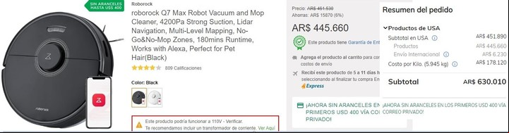 Combinación de robot aspirador y trapeador - Tiendamia