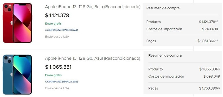 Iphone 13 reacondicionado - Mercado Libre Compra Internacional