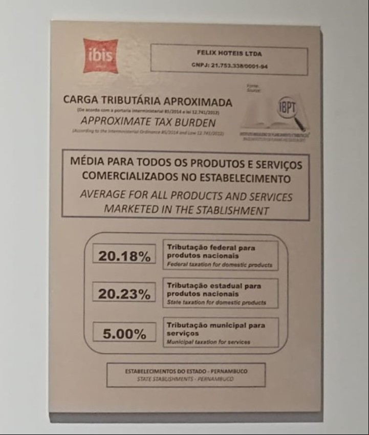 En Brasil, se informa la carga impositiva promedio. Foto: Lógica