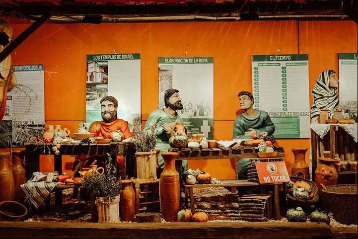 Recreaciones de la vida en tiempos de Jesús. Foto Fiesta Nacional de la Navidad