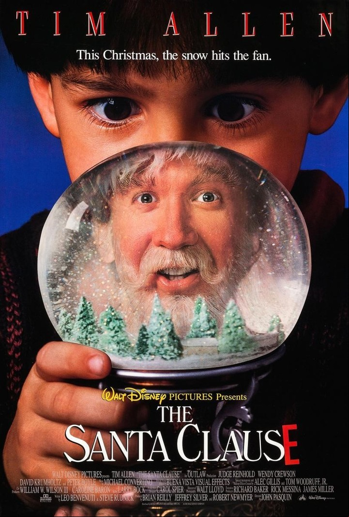 Santa Cláusula, película de 1994. Con el actor Tim Allen que hace de un hombre común que reemplaza al Papá Noel real. Disney Plus.