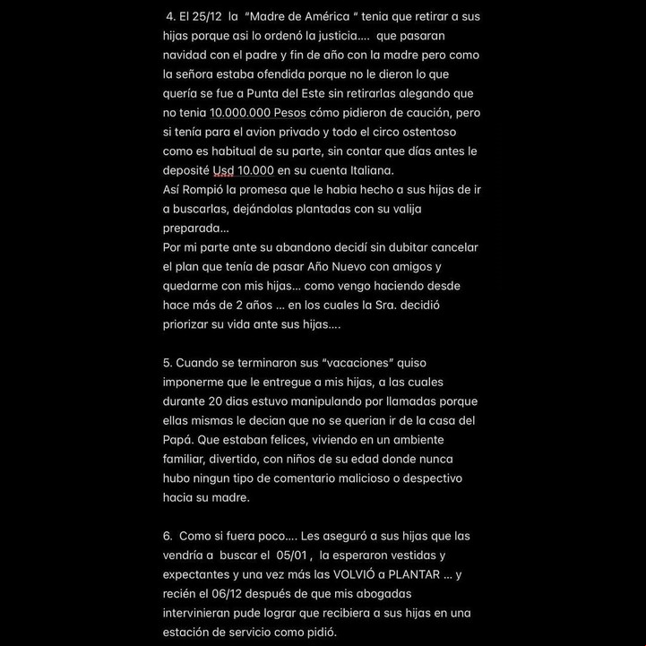 El comunicado de Mauro Icardi contra Wanda Nara. Foto: Instagram
