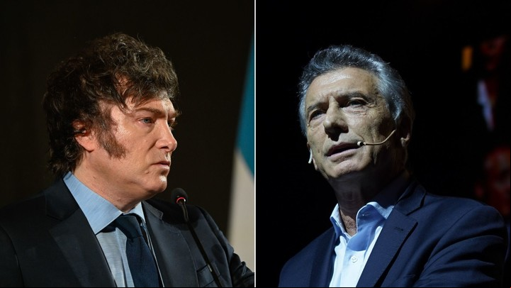 Javier Milei y Mauricio Macri.