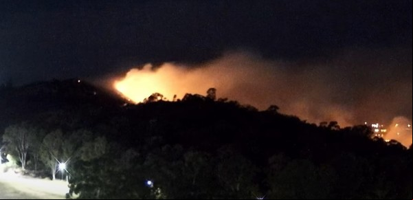 Un incendio forestal se desató en Tandil: las condiciones del terreno y el clima complican el combate del fuego
