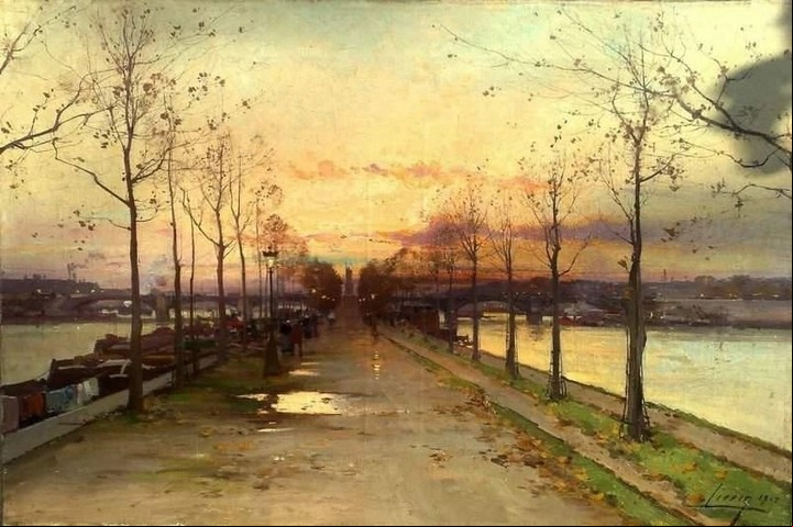 Reproducción del cuadro El Sena en Pont De Grenelle París 1902 de Galien-Laloue Eugenio
