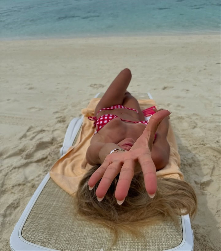 Las vacaciones de Laurita Fernández en las Islas Maldivas. Foto: Instagram.