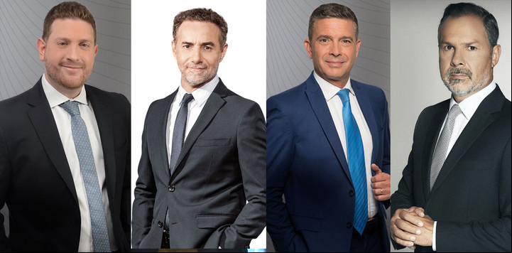 Jonatan Viale, Luis Majul, Pablo Rossi y Gustavo Sylvestre.