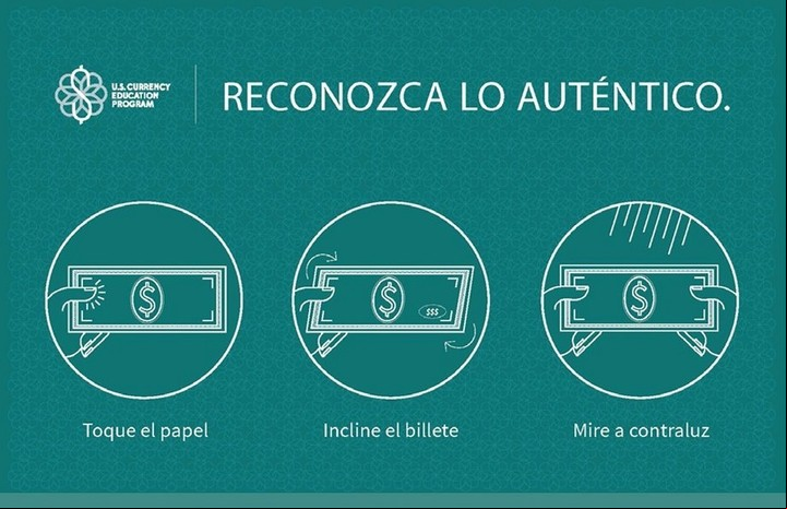 El método oficial para revisar los dólares.