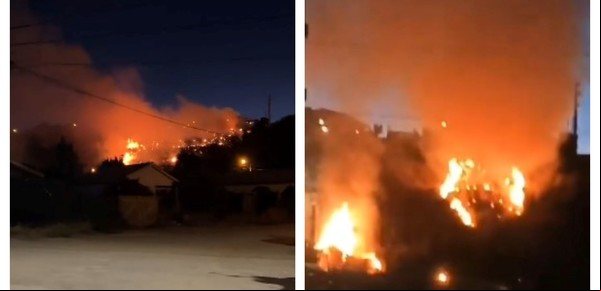 Incendio forestal en Bariloche: el fuego avanzó sobre una zona de viviendas y puso en vilo a un barrio entero 